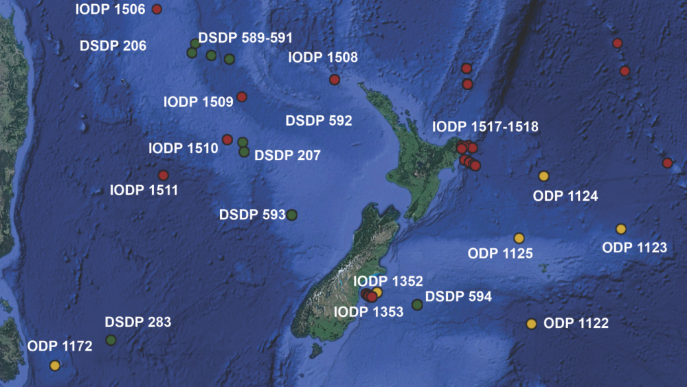 Location ocean floor drilling